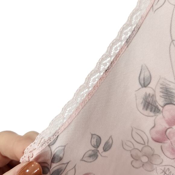 VTG VANITY FAIR NIGHTGOWN FLORAL LACE GRANDMACORE FEMININE COTTAGECORE PRAIRIE L - Picture 4 of 8